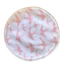 (Pink, 6 Pack) Ana Wiz Washable Natural Bamboo Breast Pads