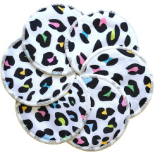 (Leopard, 6 Pack) Ana Wiz Washable Natural Bamboo Breast Pads