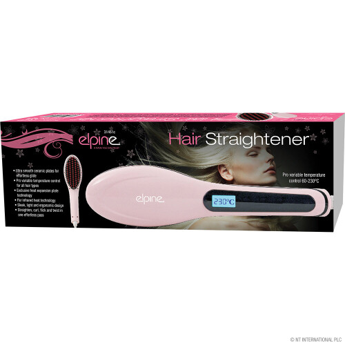 Hair Straightener Brush with LCD Screen 2