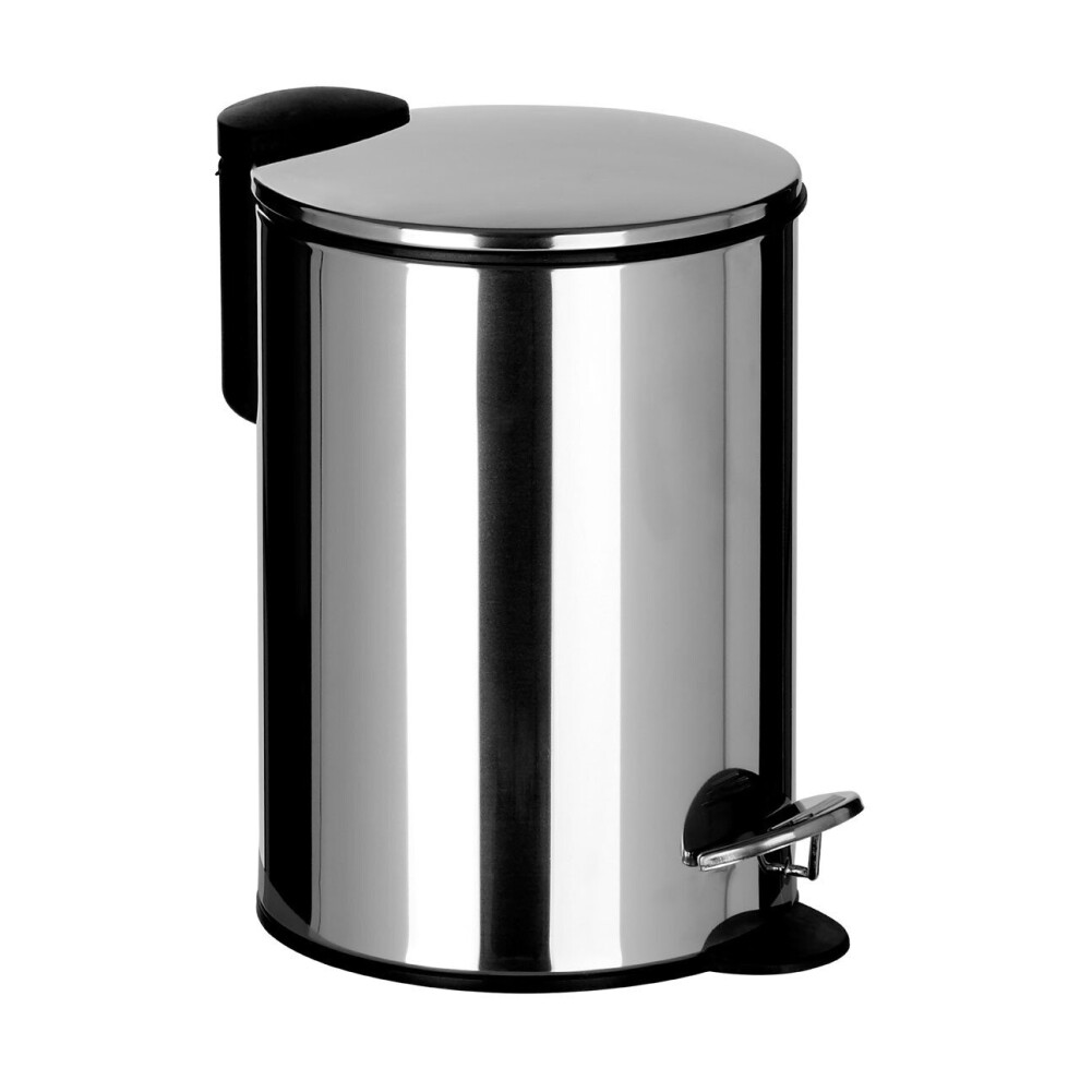 Premier Housewares 3Ltr Pedal Bin Stainless Steel Soft Close Lid