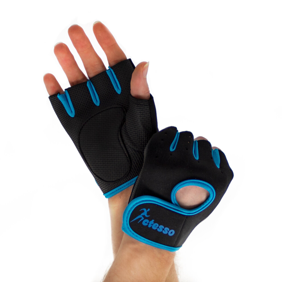 (Small, Blue) Actesso Gym Gloves for Sports â Weight lifting