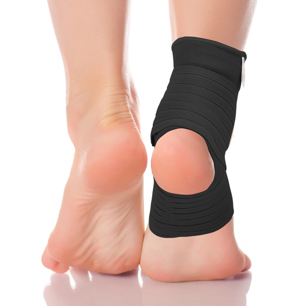 Actesso (, Large) Ankle Support Strap - Sleeve For Weak Ankles, Sprains And Sports Injury Black