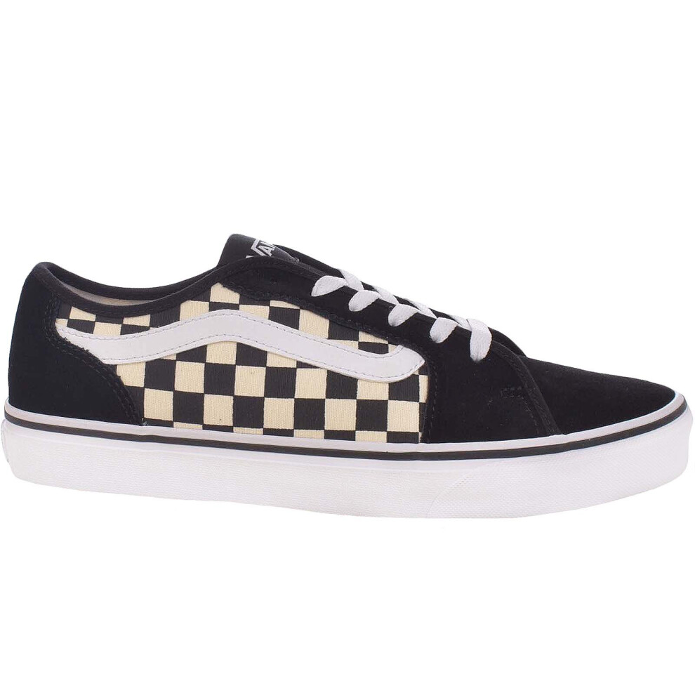 Vans (9.5, /White) Mens Filmore Decon Checkered Low-Top Casual Trainers Sneakers - /White Black