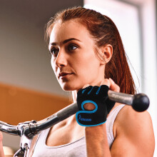 (Large, Blue) Actesso Gym Gloves for Sports – Weight lifting