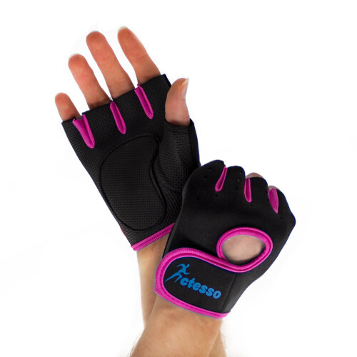 Actesso (Medium, Pink) Actesso Gym Gloves for Sports – Weight lifting