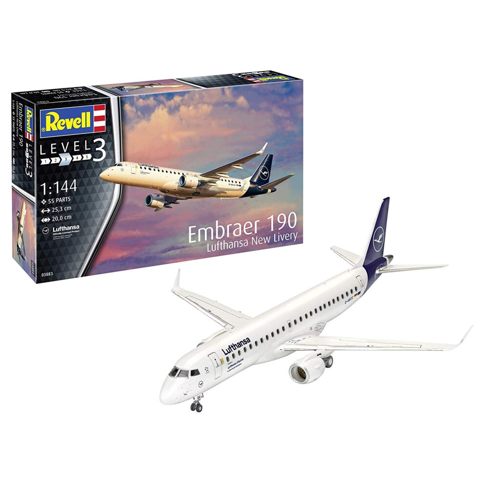 RV03883 - Revell 1:144 - Embraer 190 Lufthansa "New Livery"