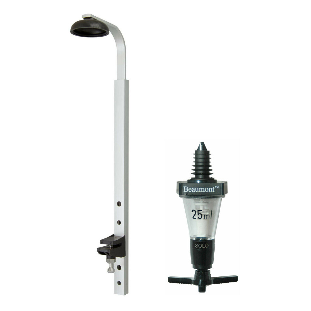 Beaumont 25Ml Solo Bar Optic Spirit Measure & 70Cl/1L Wall Mounted Optic Bracket
