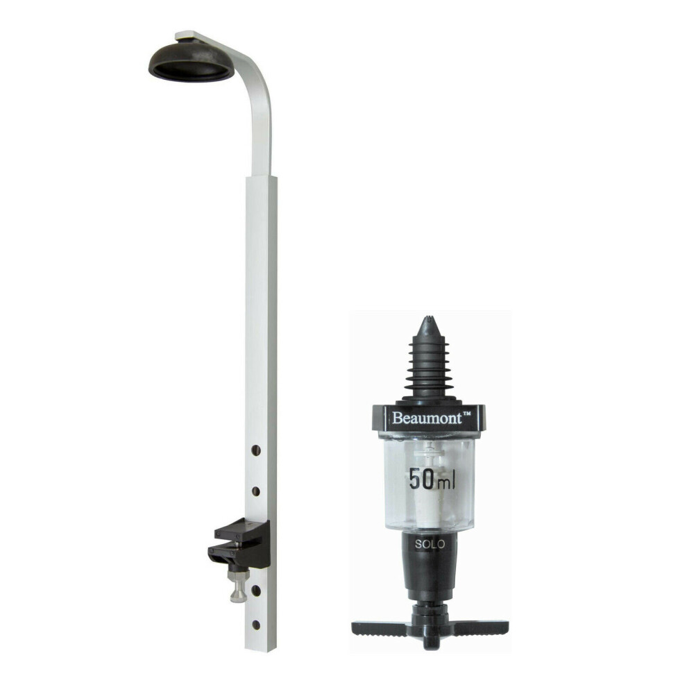 Beaumont 50Ml Solo Bar Optic Spirit Measure & 70Cl/1L Wall Mounted Optic Bracket