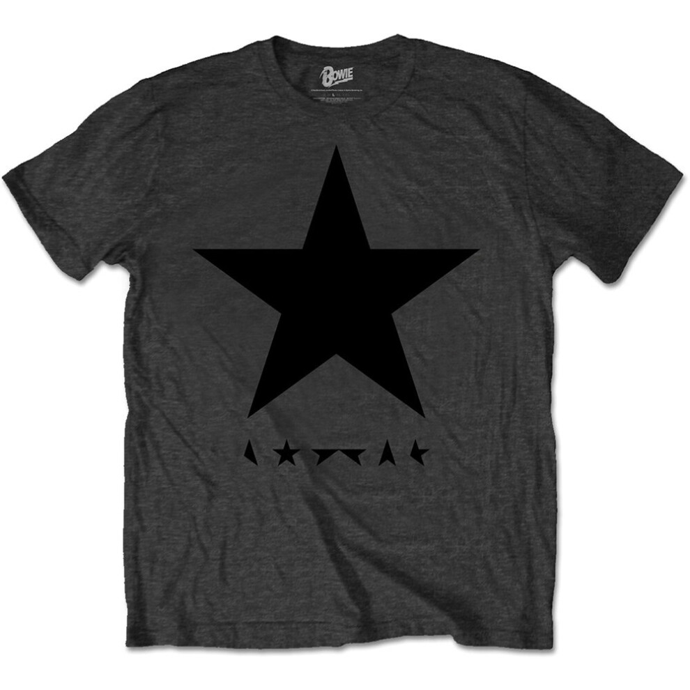 (X-Large) David Bowie 'Blackstar (Black Star On Grey)' T-Shirt