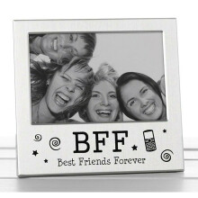 Best Friends Forever (BFF) Silver Satin Picture Frame 73465