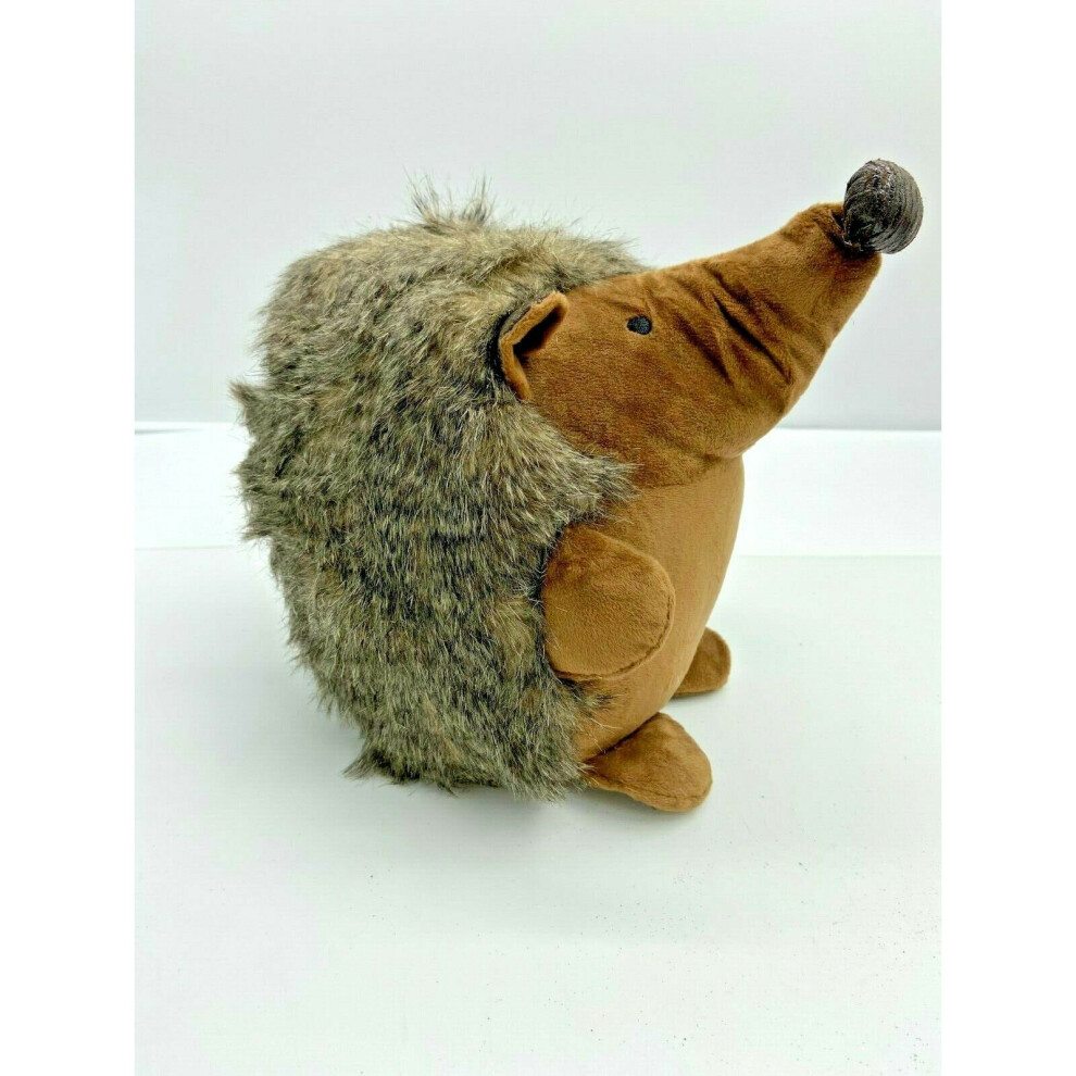 24cm Novelty Soft Brown Cute Cream Hedgehog Door Stop for Home or Office