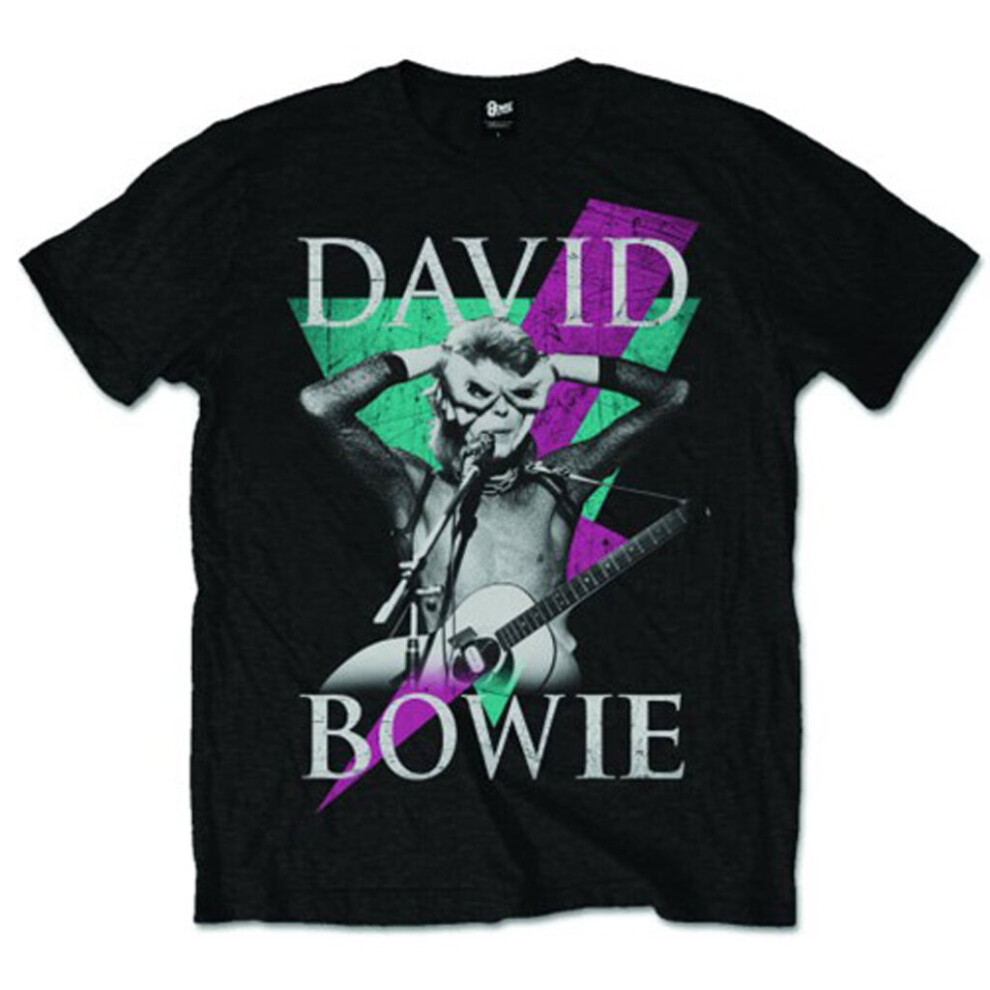 (Large) David Bowie 'Thunder' (Black) T-Shirt