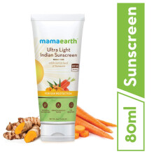 Mamaearth's Ultra Light Natural Sunscreen Lotion SPF 50 PA+++