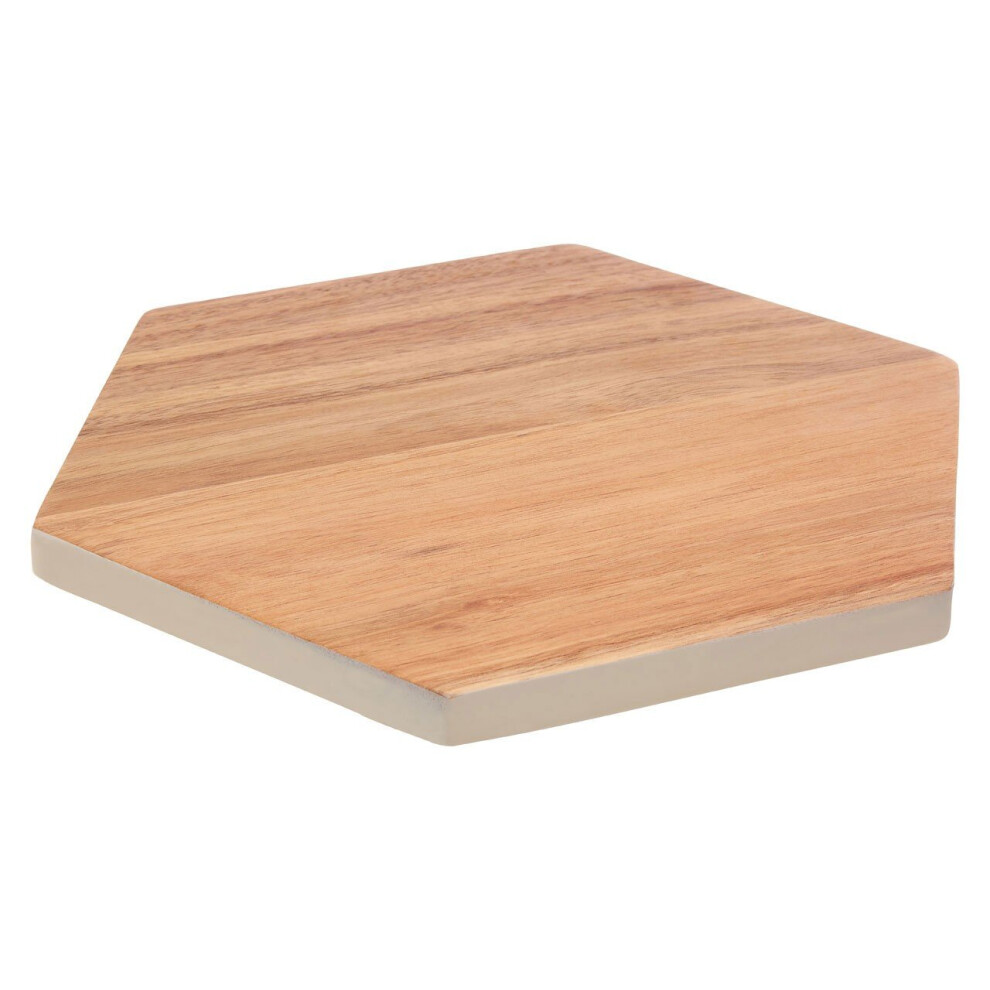 Socorro Hexagonal White Edge Chopping Board