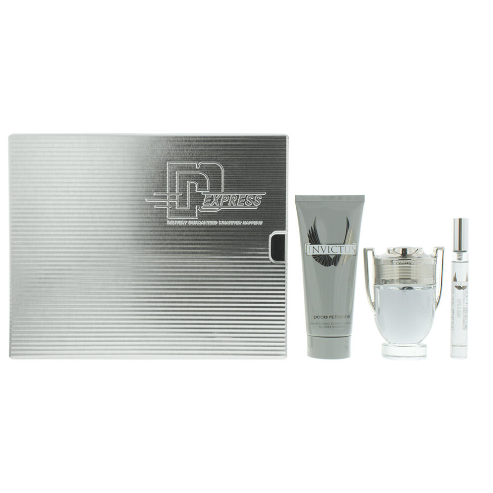 Paco Rabanne Invictus Edt 50Ml - Shower Gel 100Ml And Mini 10Ml