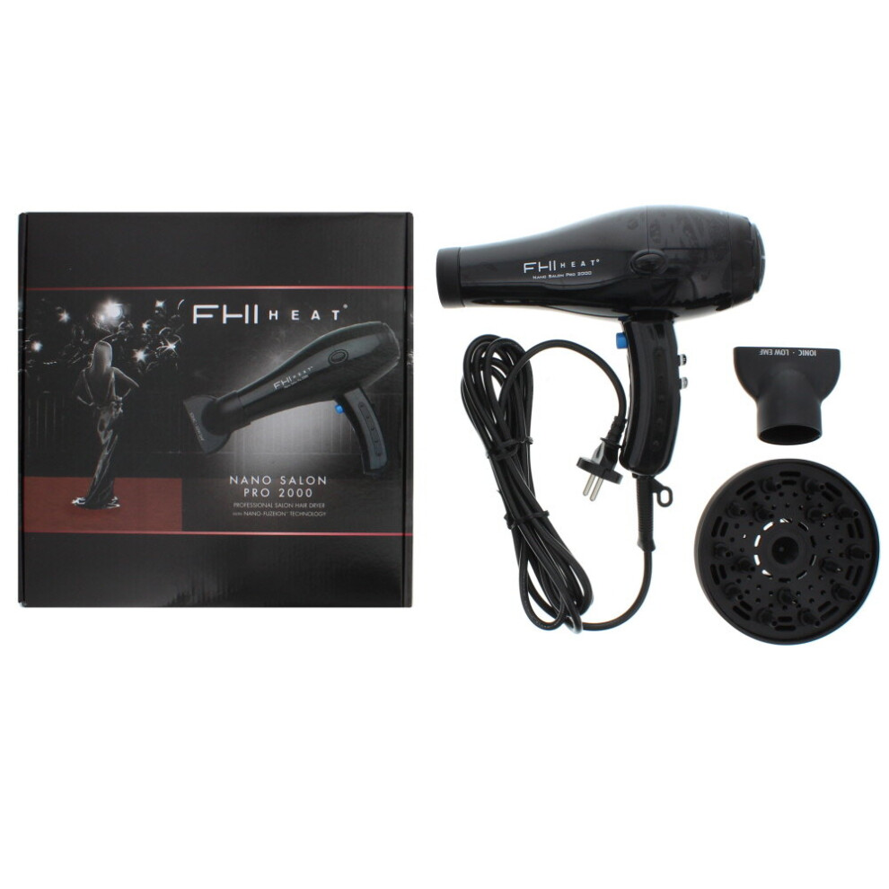 Fhi Heat Nano Salon Pro 2000 Professional Salon Hair Dryer Diffuser