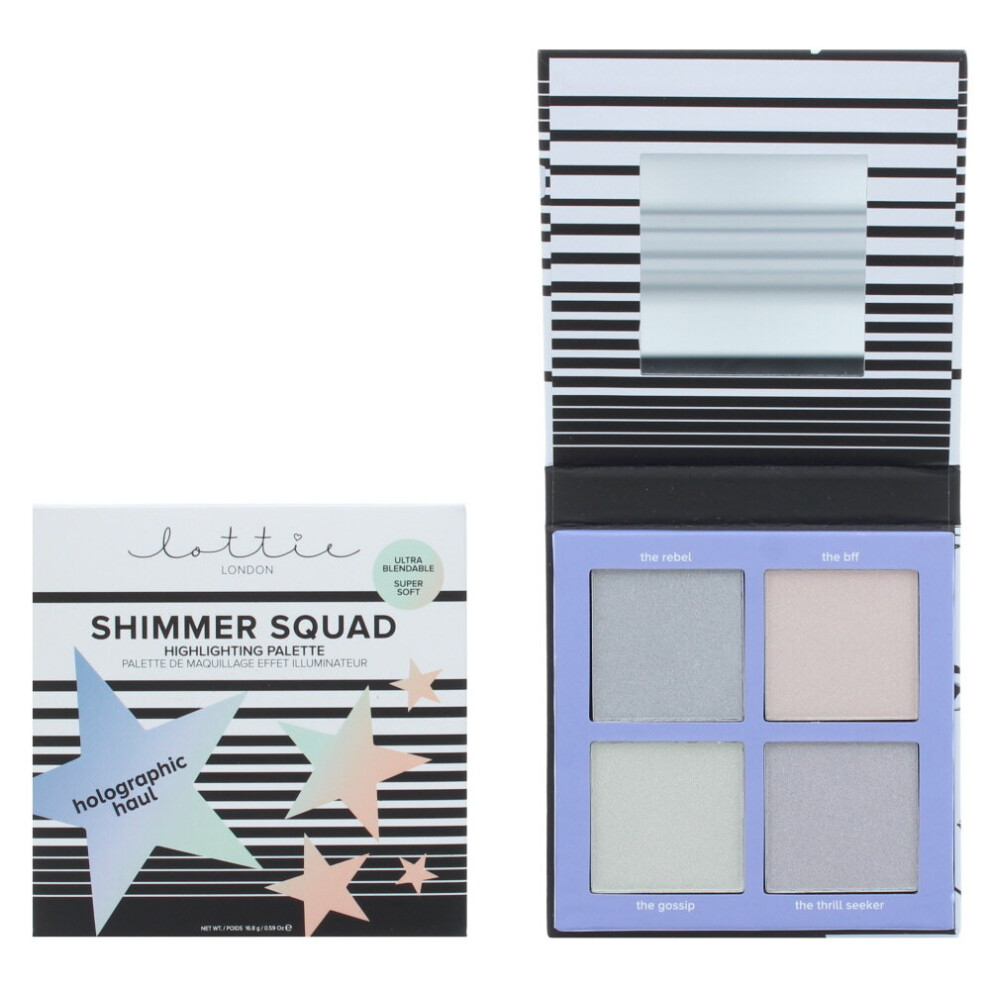 Lottie London Shimmer Squad Holographic Haul Highlighter Palette