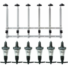 6 x 25ml Solo Bar Optic Spirit Measures & 6 x 70cl/1L Bottles with Wall Mounted Bracket