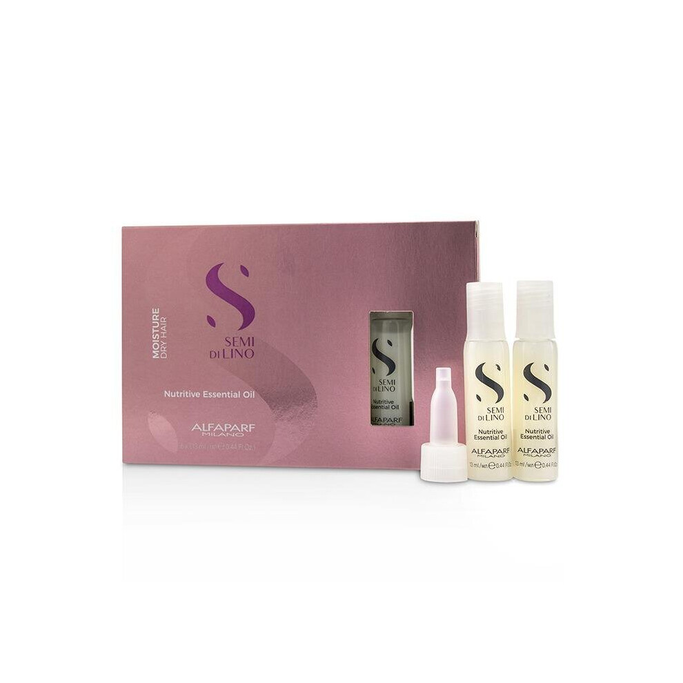 Photos - Hair Product Alfaparf Semi Di Lino Moisture Nutritive Essential Oil - 6x13ml-0.44oz (Dry Hair)