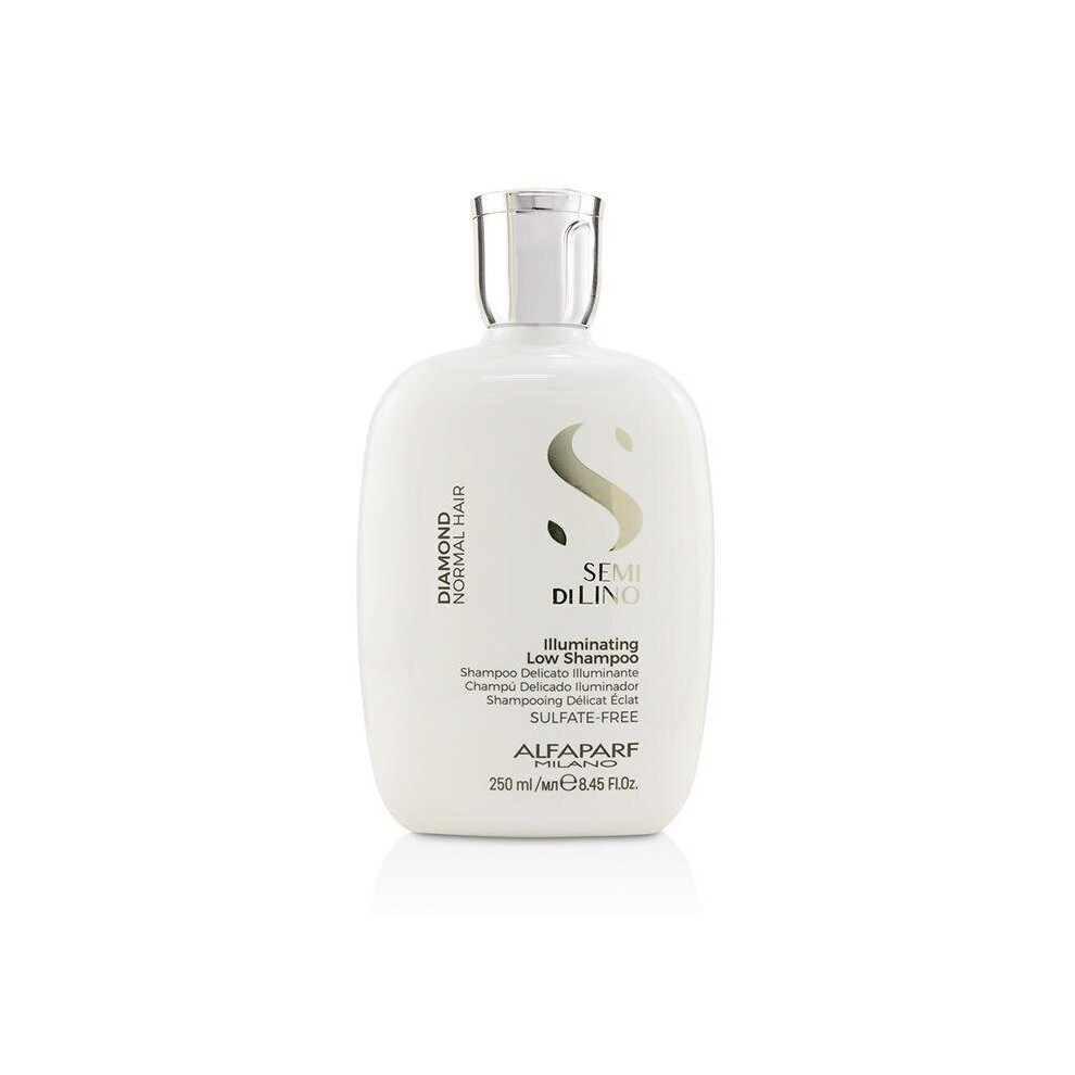 Alfaparf Milano Semi Di Lino Diamond Shine Illuminating Low Shampoo - Sulfate Free - For Normal Hair - Paraben And Paraffin Free - Safe On Color