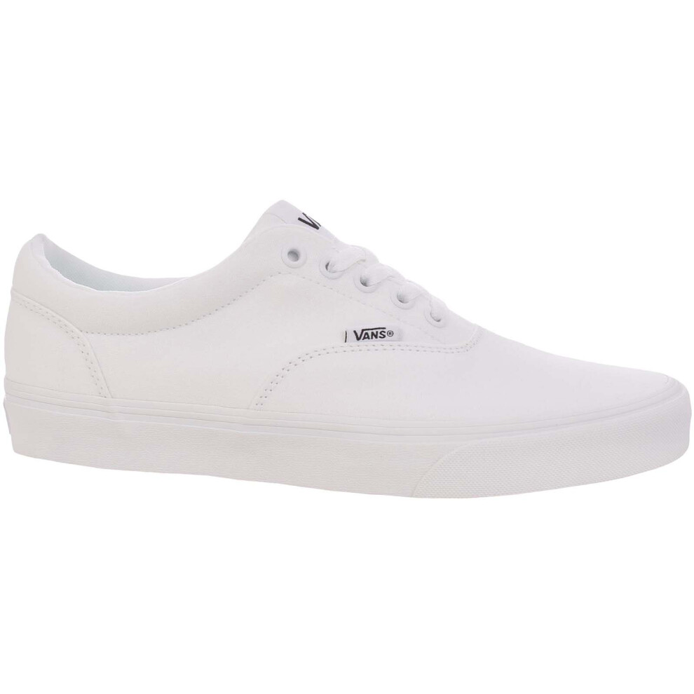 (8, Triple White) Vans Mens Doheny Low Top Casual Canvas Trainers Sneakers Shoes - Triple White