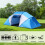 Outsunny Outsunny Hiking Tent | 4-6 Person Capacity (Blue) 4