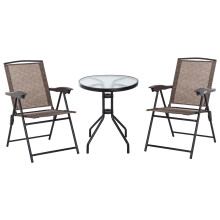 3pc Outsunny Bistro Furniture Set | Outdoor Table & Chairs