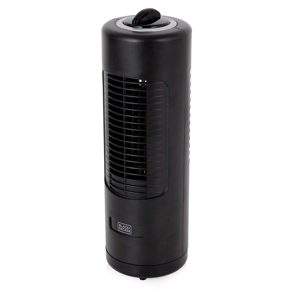 BLACK+DECKER BXFT50003GB Mini Tower Fan, Capsule Desk Fan, Black