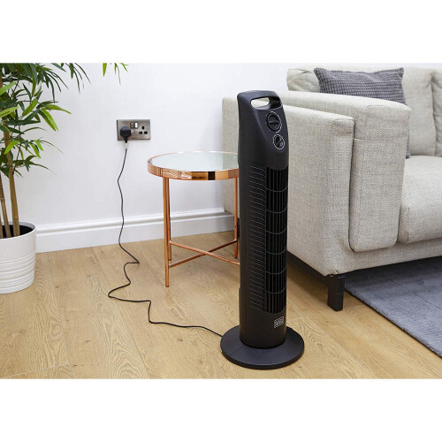 Black + Decker BLACK+DECKER BXFT50002GB Tower Fan, 3 Speed Setting, 30 Inch, Black 2