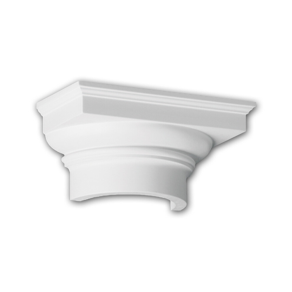 Profhome 415102 Half Column Capital Exterior Trim Column Facade Element 4250691786332