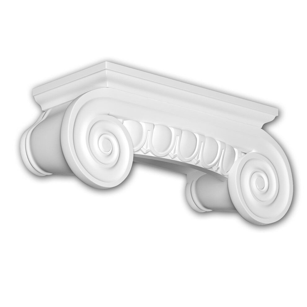 Profhome 415202 Half Column Capital Exterior Trim Column Facade Element 4250691786356