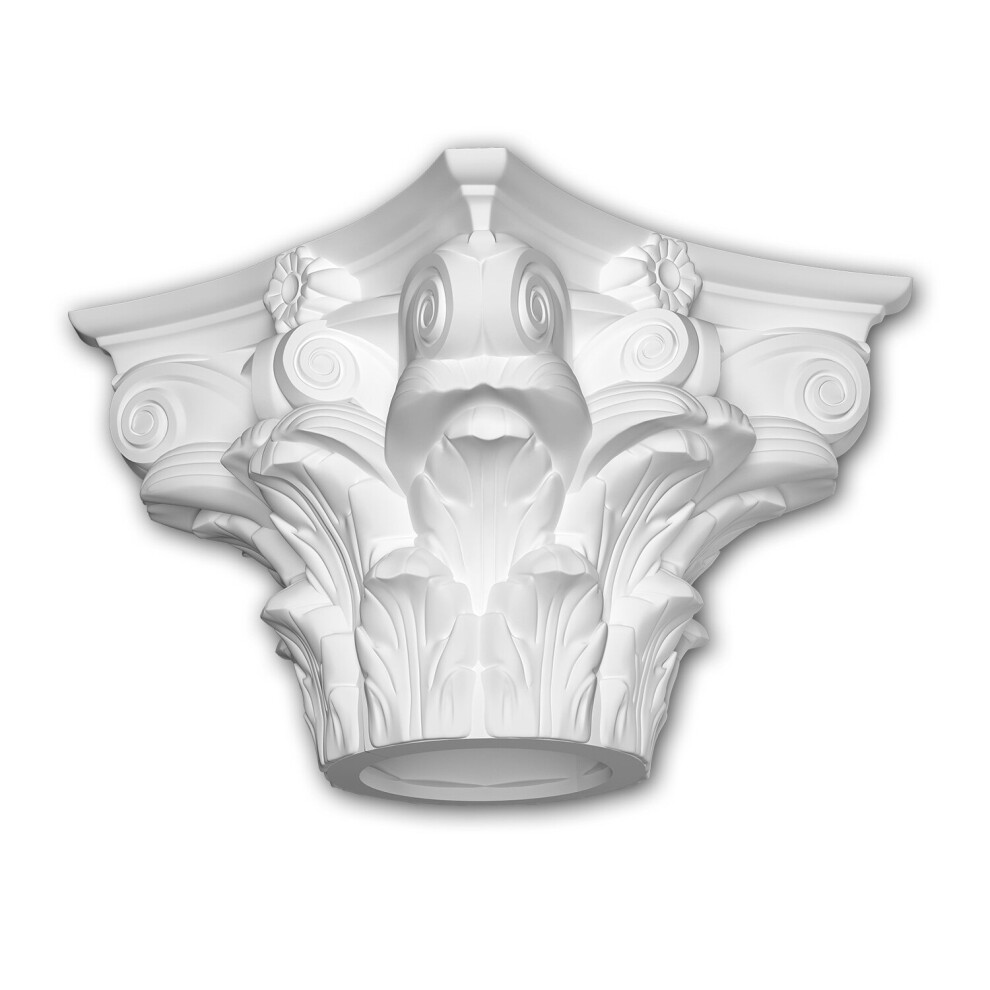 Profhome 411302 Full Column Capital Exterior Trim Column Facade Element 4250691786608