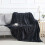 (Double) Moonlight Bedding Weighted Thick Fleece Blanket - Black 1