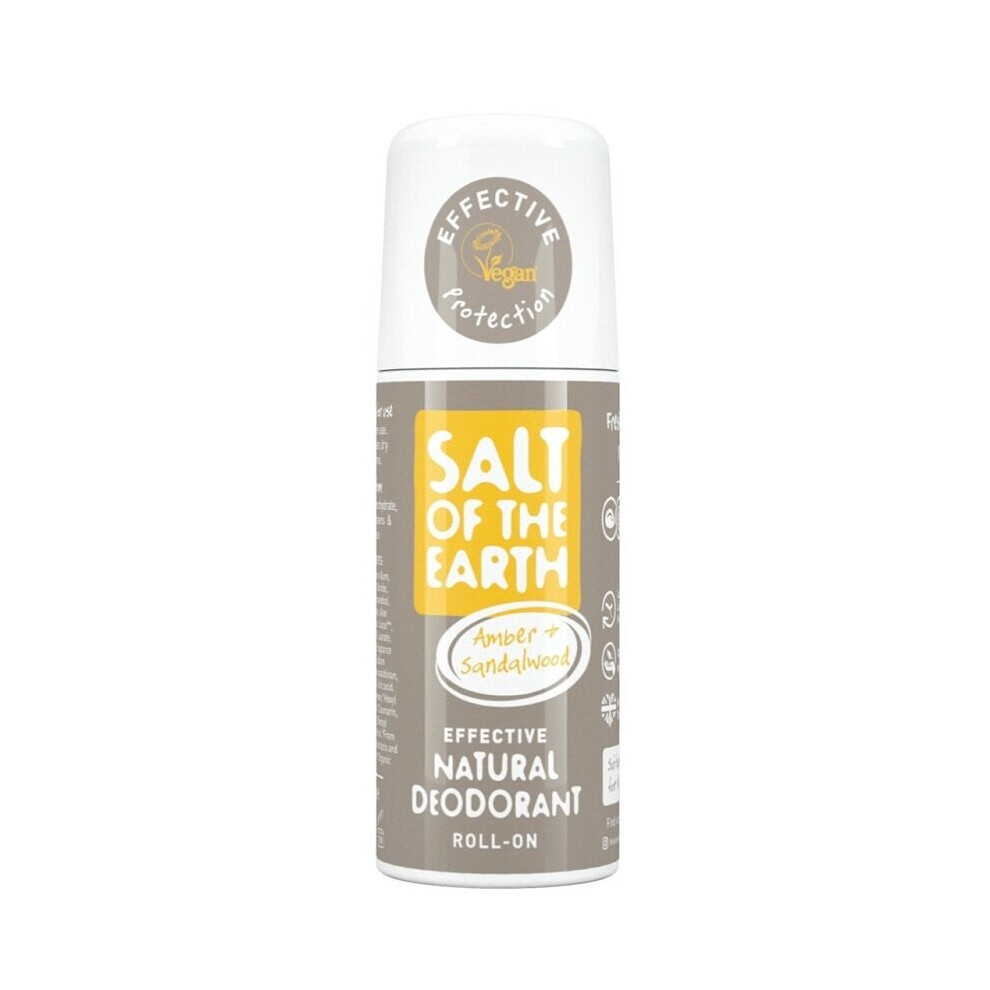 Salt Of The Earth Amber & Sandalwood Natural Deodorant Roll On 100Ml