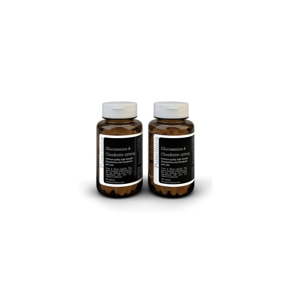 1500mg Glucosamine HLC and Chondroitin x 360 tablets(2 bottles of 180 tablets) (6 months supply)