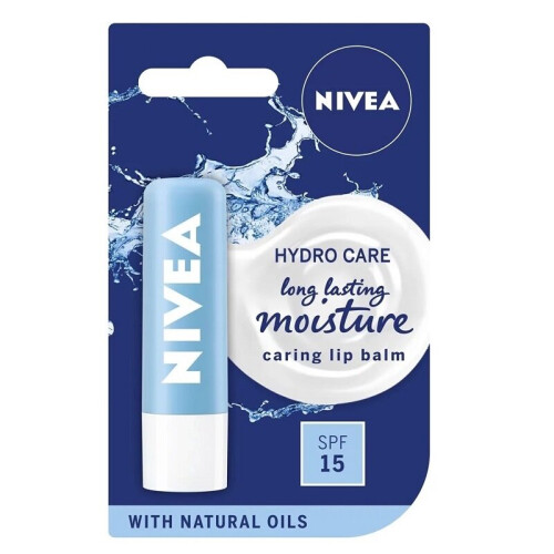 NIVEA NIVEA Hydro Care Long Lasting Moisture Caring Lip Balm With SPF 15