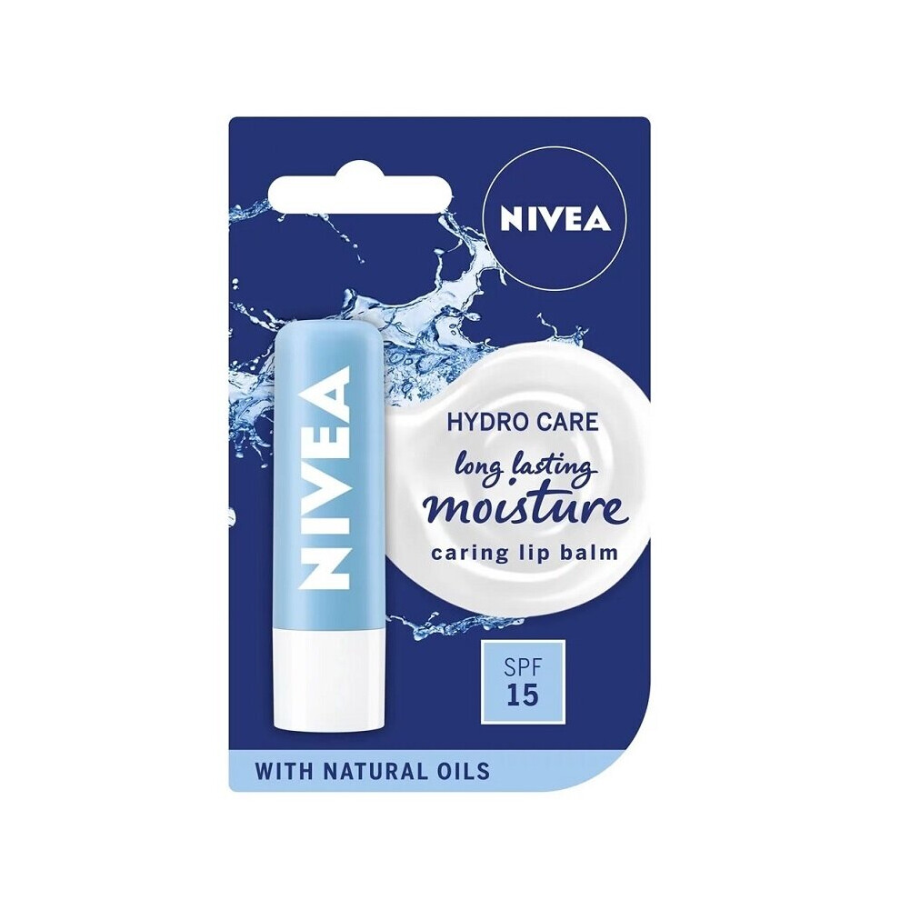 NIVEA Hydro Care Long Lasting Moisture Caring Lip Balm With SPF 15