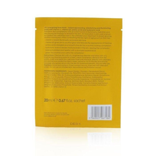 Rodial Vit C Energising Face Mask - 4x20ml-0.67oz 1