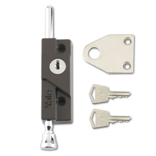 Yale Yale 8K116 Door Bolt 1 Lock 2 Keys Brown