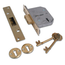 ERA 201 65mm Viscount 5 Lever Mortice Deadlock Polished Brass
