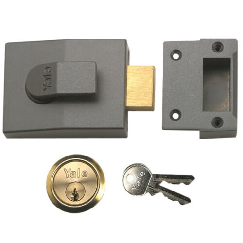 Yale Yale 82 Deadbolt Nightlatch Grey Case Brass Cylinder