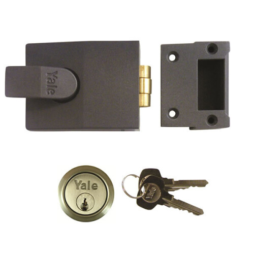 Yale Yale 81 Rollerbolt Nightlatch Grey Case Brass Cylinder