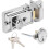 Yale Yale 77 Traditional Rim Cylinder Nightlatch Chrome Case Chrome Cylinder 1