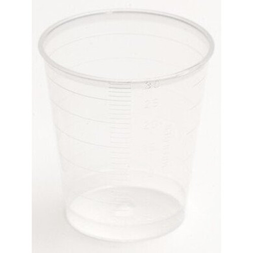 Universal Universal Polyproylene Disposable Medicine Measure 60ml, Pack of 100
