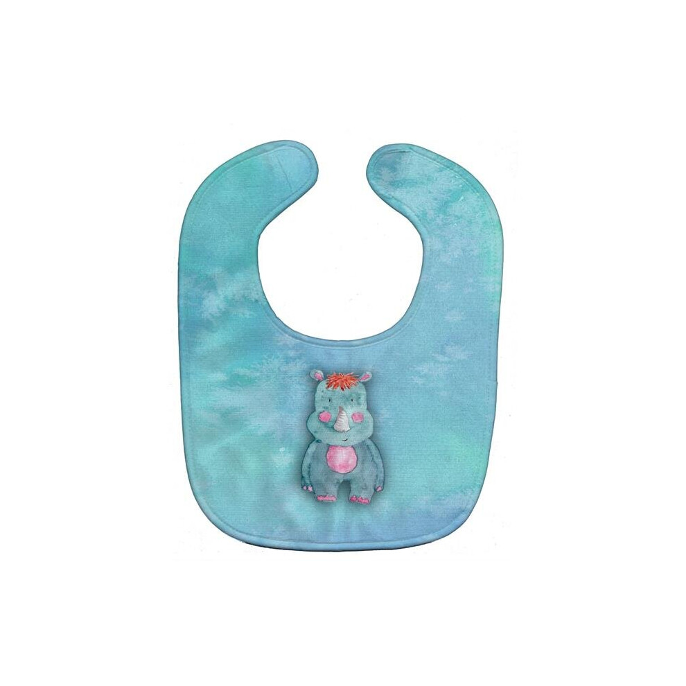 Rhinoceros Watercolor Baby Bib Stationx