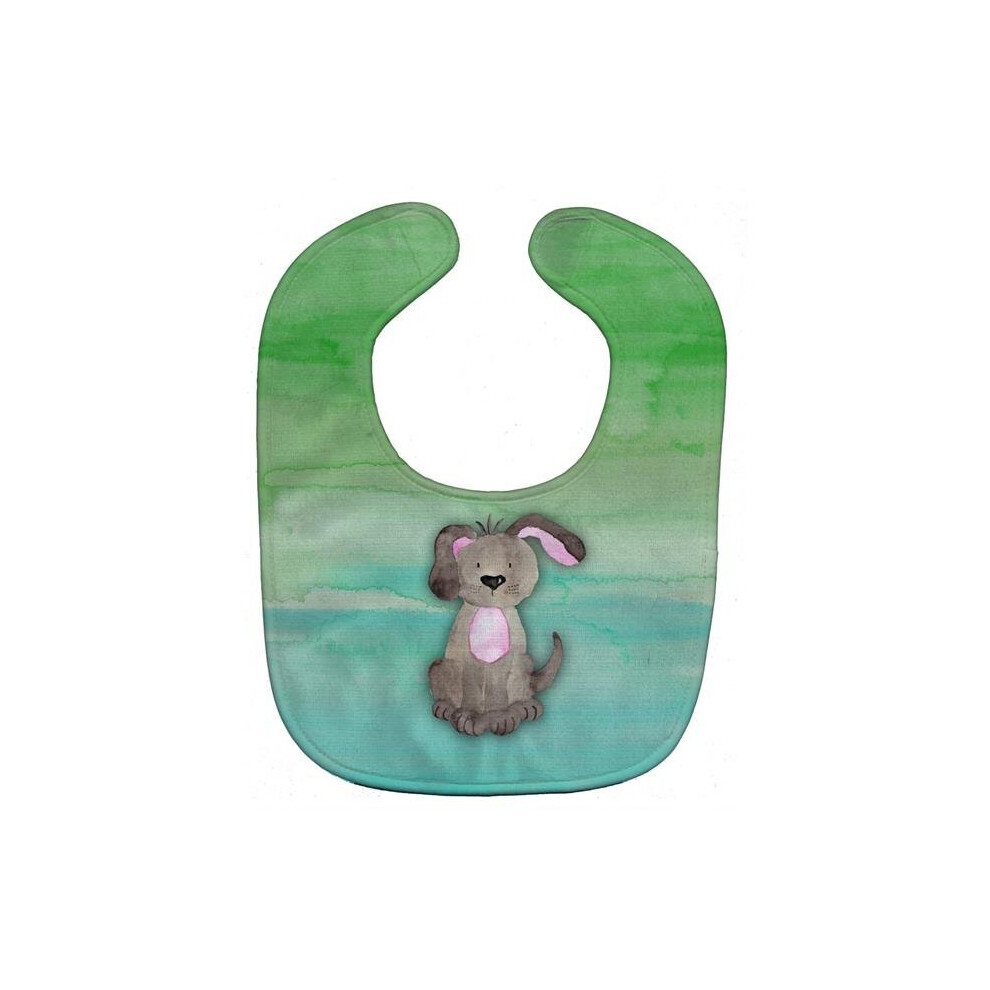 Dog Teal And Watercolor Baby Bib Green Stationx