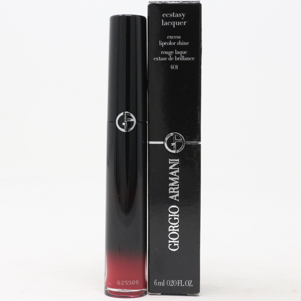 (401 Red Chrome) Giorgio Armani Ecstasy Lacquer Lip Gloss  0.20oz/6ml New With Box