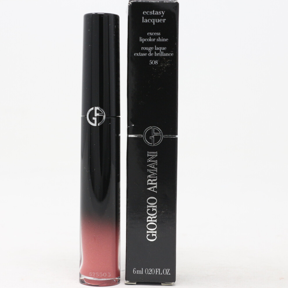 (508 Daybreak) Giorgio Armani Ecstasy Lacquer Lip Gloss  0.20oz/6ml New With Box