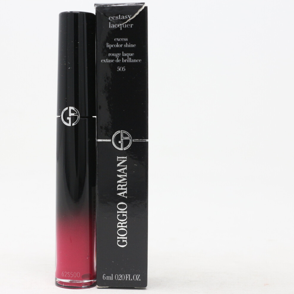 (505 Crescendo) Giorgio Armani Ecstasy Lacquer Lip Gloss  0.20oz/6ml New With Box