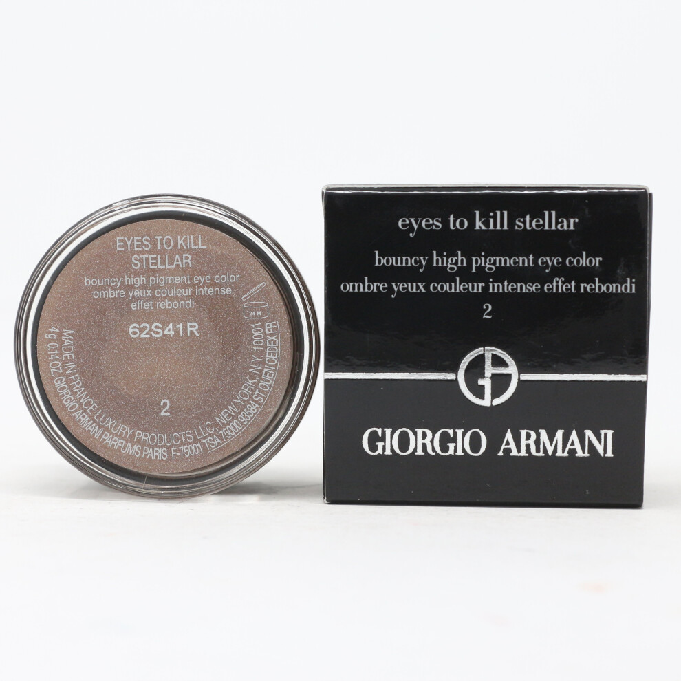 (2) Giorgio Armani Eyes To Kill Stellar Eyeshadow  0.14oz/4g New With Box